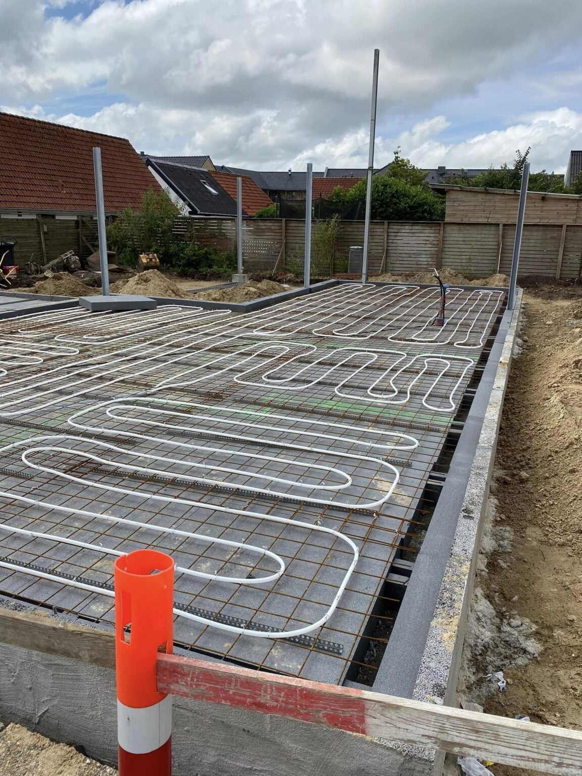 Installation af gulvvarme i husets fundament
